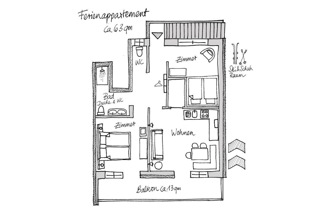 גרוסארל Ferienappartement Bergliebe מראה חיצוני תמונה
